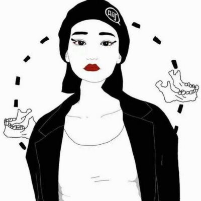 头像女生手绘高冷 你就是你不一样的烟火