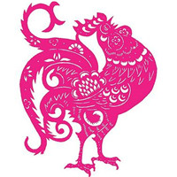 金鸡报喜剪纸头像 喜庆过鸡年