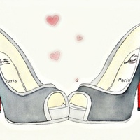 手绘高跟鞋头像 高跟鞋是憧憬着爱情的标签