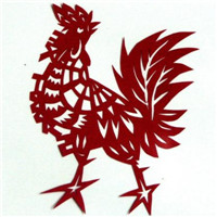 金鸡报喜剪纸头像 喜庆过鸡年