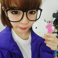 带眼镜框的女生头像