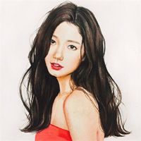 手绘头像女生个性_彩绘女生个性十足