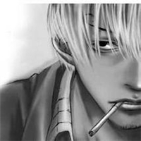 冷酷的动漫帅哥吸烟头像图片