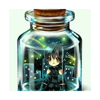 卡通人物在瓶子里的创意头像