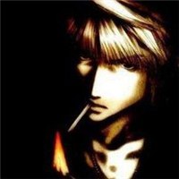 冷酷的动漫帅哥吸烟头像图片