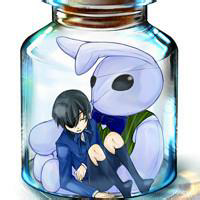 卡通人物在瓶子里的创意头像