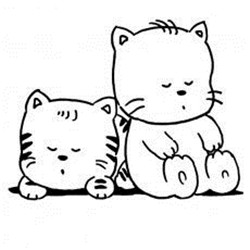 卡通猫咪头像简笔画