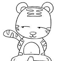 老虎头像简笔画_简笔画画的可爱老虎