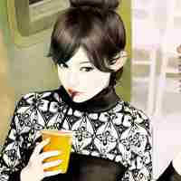 好看的女生照片仿手绘头像图片