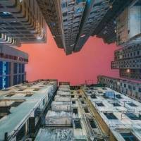 仰拍的城市建筑头像照片
