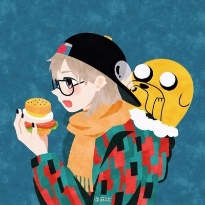 卡通手绘女生个性头像 好看的可爱手绘女头