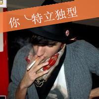 男人抽烟沉思微信头像