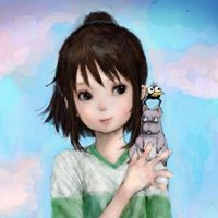 手描绘画女生头像 城市在下雨而我在想你