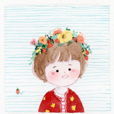 手绘女生卡通头像可爱