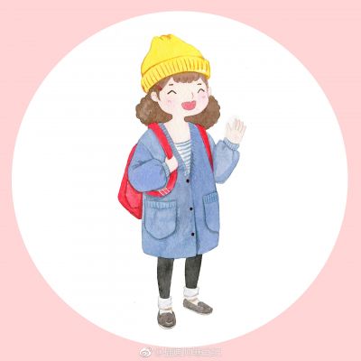 手绘女生卡通头像可爱