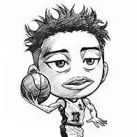 手绘灌篮高手漫画头像