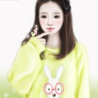 手绘个性微信女头像