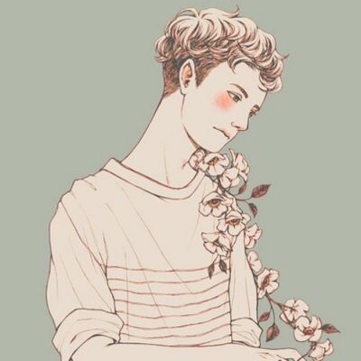 手绘情侣头像一对两张 微风吹起我好爱你