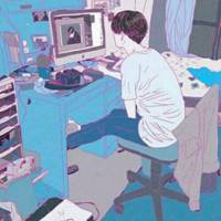 手绘情侣头像一对两张 微风吹起我好爱你