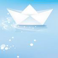 充满童趣表达思念的清美纸船图片