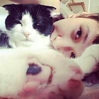 抱猫女头像_愿你是我的小猫