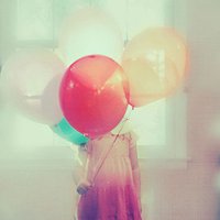 好看的唯美带气球的头像图片