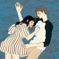 唯美漫画情侣头像 怦然心动的爱情