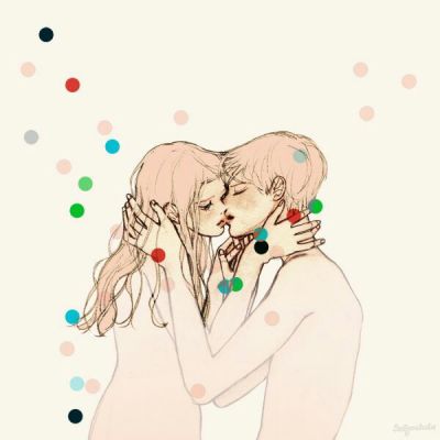 唯美漫画情侣头像 怦然心动的爱情