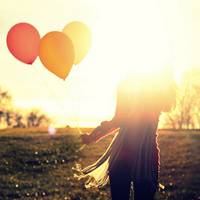 好看的唯美带气球的头像图片