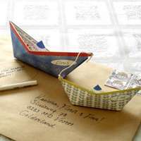 充满童趣表达思念的清美纸船图片