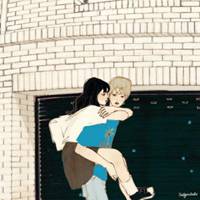 唯美漫画情侣头像 怦然心动的爱情