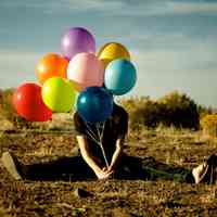 好看的唯美带气球的头像图片