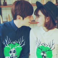 时尚男女情侣头像 贴着你的温暖