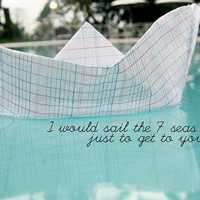 充满童趣表达思念的清美纸船图片