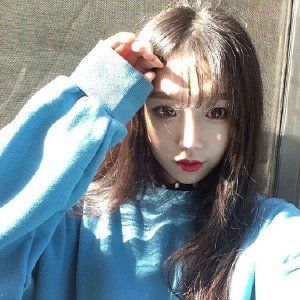 女生蓝色头像小清新 蓝色控