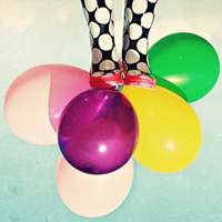 好看的唯美带气球的头像图片