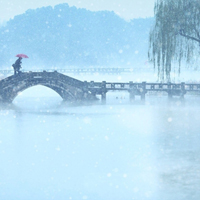 冬天湖雪景图片头像 冬日湖水美景