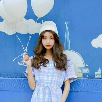 女生蓝色头像小清新 蓝色控