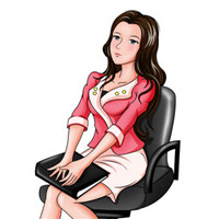 职场女生卡通头像 职场成熟气质女生