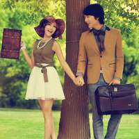 好看复古风格的情侣头像图片