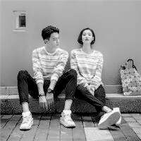 回忆中的黑白双人情侣头像