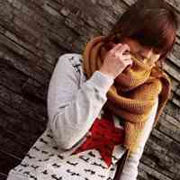 围巾女生头像 高清好看的戴围巾女生头像图片