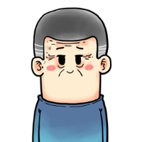 一男一女卡通老人情侣头像