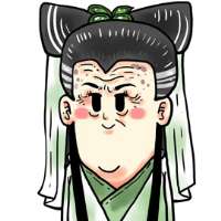 一男一女卡通老人情侣头像