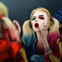 小丑女高清头像图片_自杀小队那个小丑女你爱么