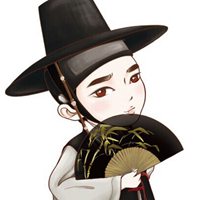 拿扇子古装美男子头像