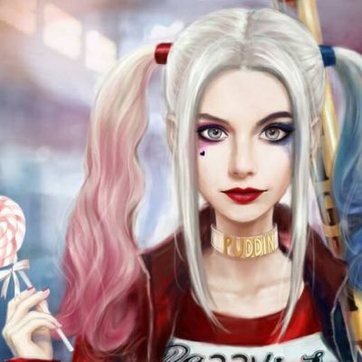 小丑女高清头像图片_自杀小队那个小丑女你爱么