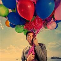 手里牵着气球的头像图片