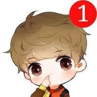鹿晗卡通强迫症头像 右上角加1