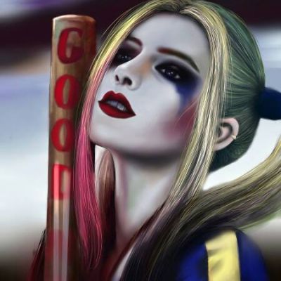 小丑女高清头像图片_自杀小队那个小丑女你爱么